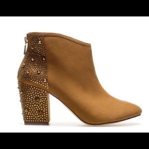 zara studded ankle booties